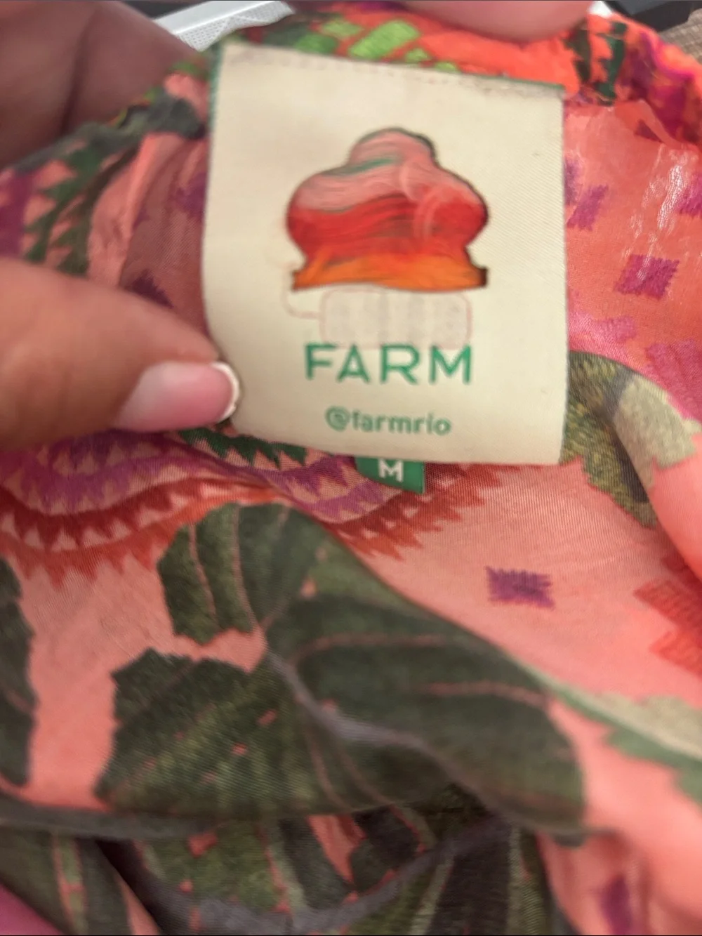 Farm Rio Blooming Garden One Shoulder Maxi Dress Size Medium - Picture 10 of 10